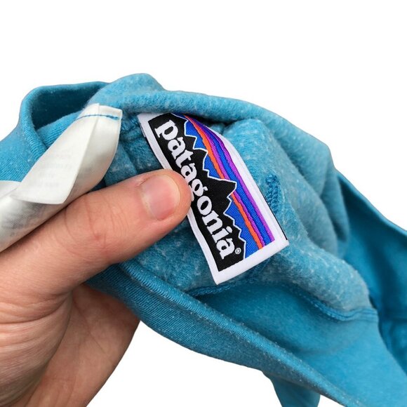 2019 Patagonia Hoodie Big Logo Large Blue - Picture 8 of 8